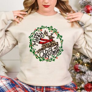 vintage christmas t shirt with cute deer design for women fun holiday apparel for festive outfits and celebrations usrup scaled