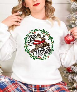 vintage christmas t shirt with cute deer design for women fun holiday apparel for festive outfits and celebrations xeo5g scaled