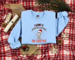 vintage christmas t shirt with hippopotamus design for kids funny holiday shirt for hippopotamus lovers hb2ji scaled
