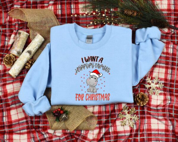 vintage christmas t shirt with hippopotamus design for kids funny holiday shirt for hippopotamus lovers hb2ji scaled