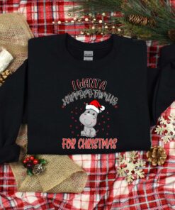 vintage christmas t shirt with hippopotamus design for kids funny holiday shirt for hippopotamus lovers nqzto scaled