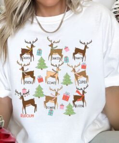 vintage christmas t shirt with reindeer design for women retro holiday tee featuring fun deer graphic qhcrh scaled