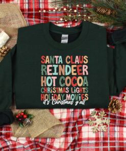 vintage christmas t shirt with santa claus design and reindeer graphic for holiday celebrations and family gatherings z1ept scaled