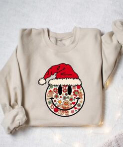 vintage christmas t shirt with smiley face design for positive vibes and fun holiday style lbnkr scaled