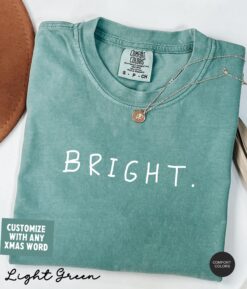 Vintage Christmas T Shirts Set  Custom Believe Merry Bright Tees  Comfort Colors Retro Minimalist Design for Holiday Celebrations