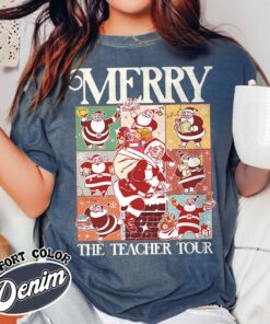 vintage christmas teacher t shirt merry santa claus design fun holiday apparel for educators and christmas enthusiasts xdg80