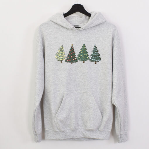 vintage christmas tree hoodie for women funny christmas sweatshirt with crewneck design family holiday apparel d7lbo scaled