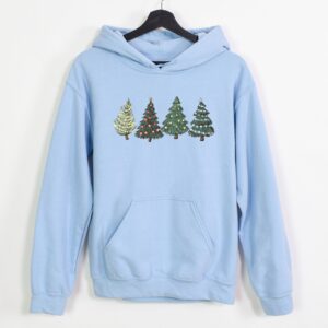 vintage christmas tree hoodie for women funny christmas sweatshirt with crewneck design family holiday apparel rncaj