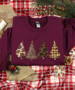 vintage christmas tree shirt for women with leopard print design and cute holiday theme j7msd scaled