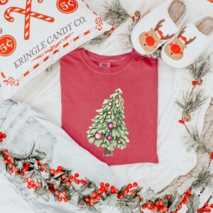 vintage christmas tree shirt whimsical holiday sweatshirt with trendy christmas lights design for festive celebrations h0z3u