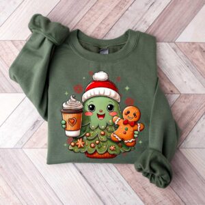 vintage christmas tree sweatshirt for women holiday crewneck with festive design comfortable winter apparel 2mx07