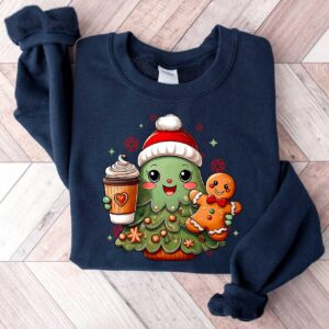 vintage christmas tree sweatshirt for women holiday crewneck with festive design comfortable winter apparel c14wh