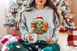 vintage christmas tree sweatshirt for women holiday crewneck with festive design comfortable winter apparel wxxuj