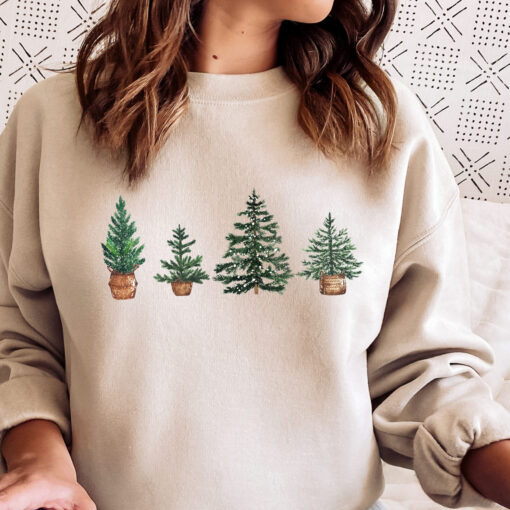 vintage christmas tree sweatshirt holiday jumper trendy winter apparel for festive celebrations and seasonal comfort 3rmly scaled