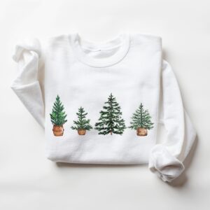 vintage christmas tree sweatshirt holiday jumper trendy winter apparel for festive celebrations and seasonal comfort cwsaz