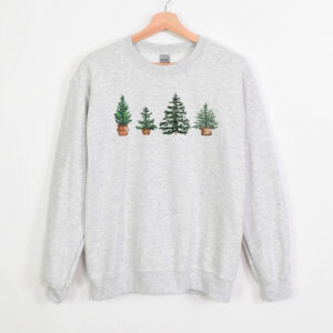 vintage christmas tree sweatshirt holiday jumper trendy winter apparel for festive celebrations and seasonal comfort zcnma