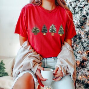 vintage christmas tree sweatshirt rustic holiday design comfortable winter apparel fkudy