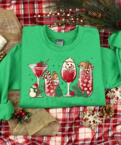 vintage christmas wine t shirt for women featuring ice with wine design fun and unique holiday apparel for christmas celebrations j6foo scaled