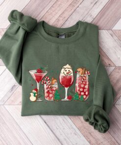 vintage christmas wine t shirt for women featuring ice with wine design fun and unique holiday apparel for christmas celebrations xfgsl scaled