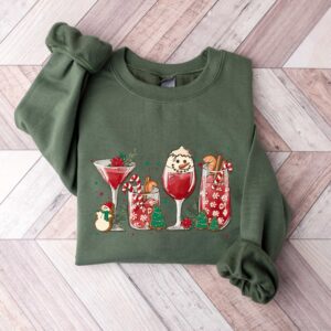 vintage christmas wine t shirt for women featuring ice with wine design fun and unique holiday apparel for christmas celebrations xfgsl scaled