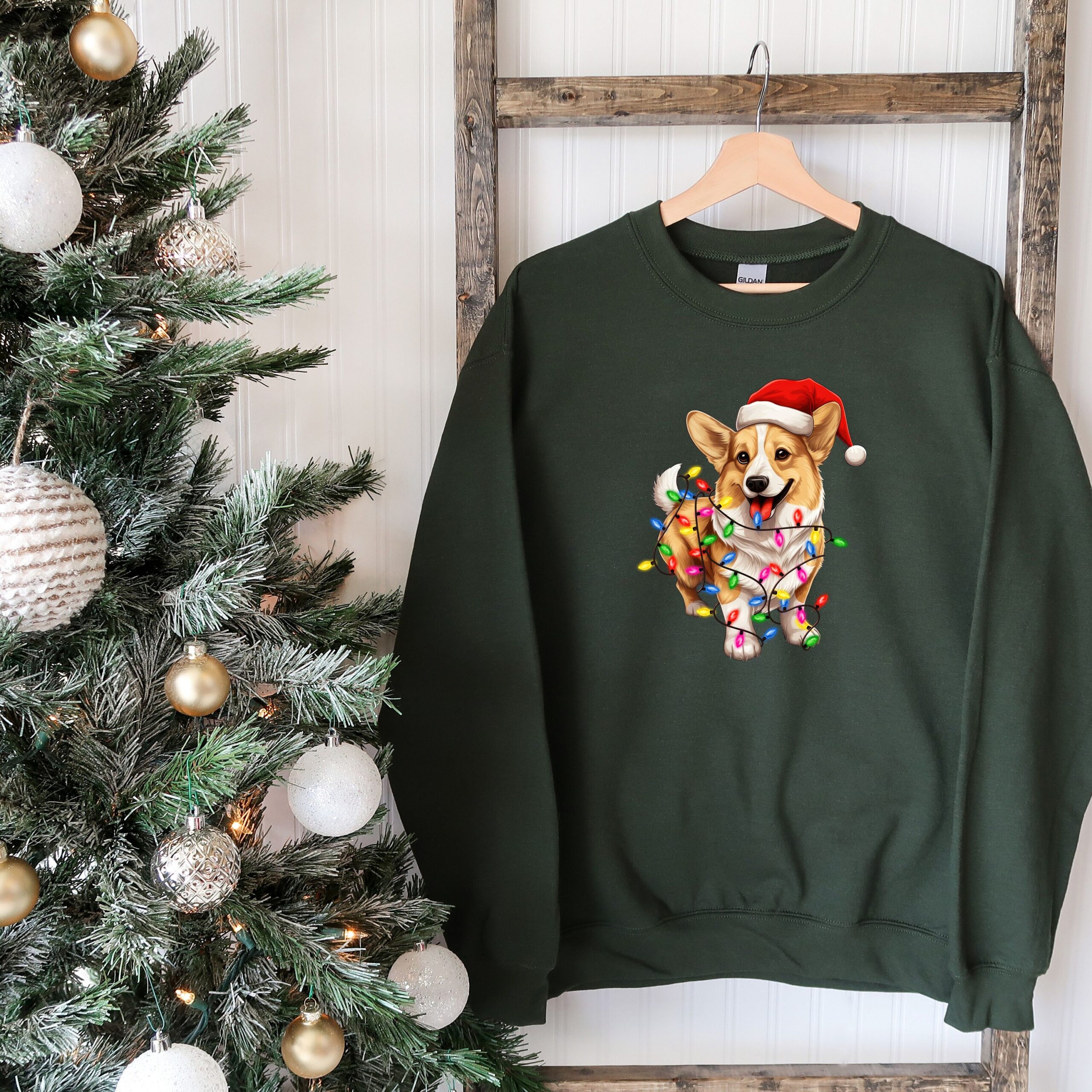Vintage Corgi Christmas T-Shirt for Dog Lovers Featuring Corgi with Christmas Lights Design Perfect for Corgi Moms and Owners 3 vintage corgi christmas t shirt for dog lovers featuring corgi with christmas lights design perfect for corgi moms and owners balek scaled