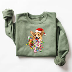 Vintage Corgi Christmas T-Shirt for Dog Lovers Featuring Corgi with Christmas Lights Design Perfect for Corgi Moms and Owners 13 vintage corgi christmas t shirt for dog lovers featuring corgi with christmas lights design perfect for corgi moms and owners lxs6i scaled