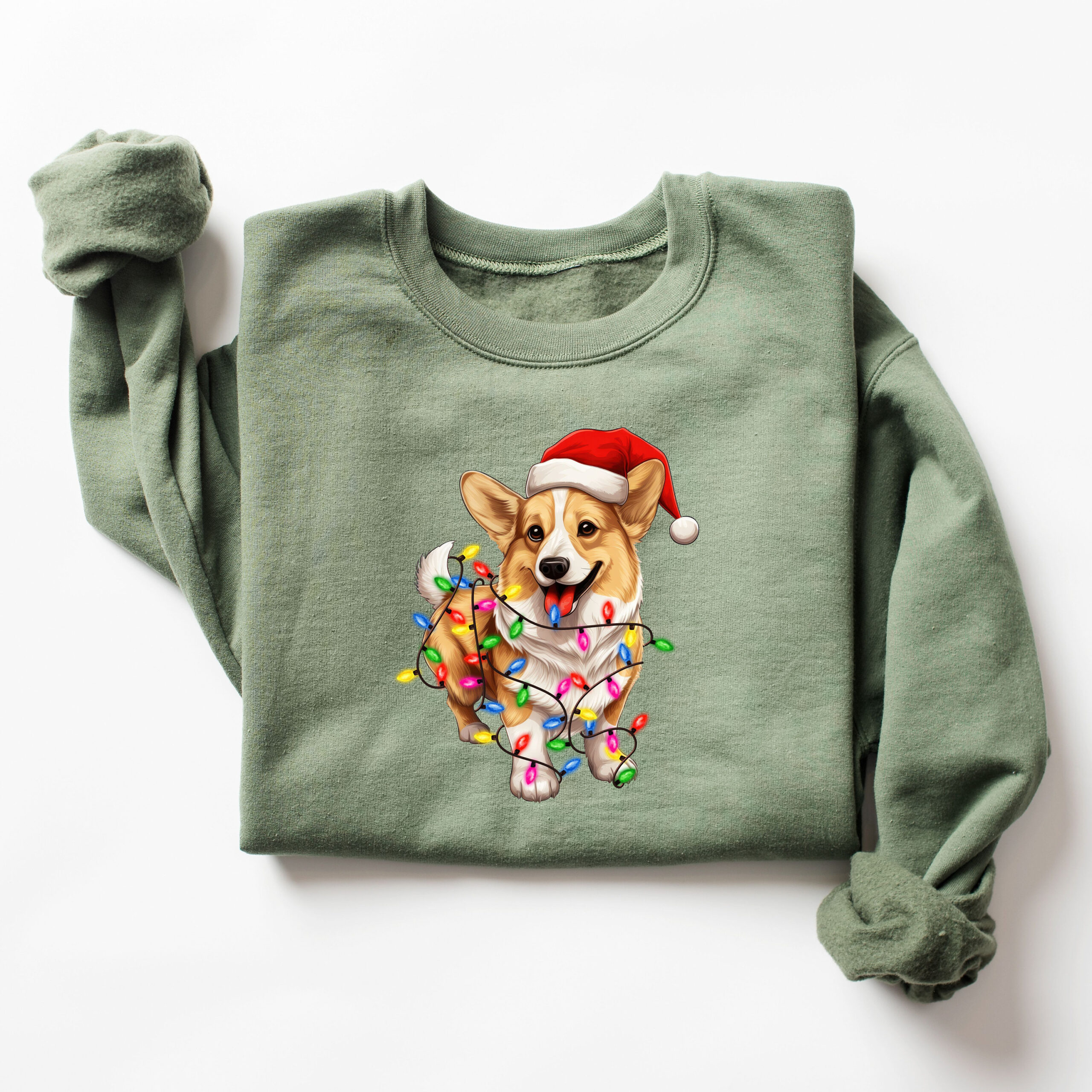 Vintage Corgi Christmas T-Shirt for Dog Lovers Featuring Corgi with Christmas Lights Design Perfect for Corgi Moms and Owners 5 vintage corgi christmas t shirt for dog lovers featuring corgi with christmas lights design perfect for corgi moms and owners lxs6i scaled