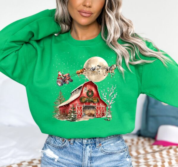 vintage cow christmas sweatshirt funny country holiday sweater with santa cows design for farm lovers and christmas celebrations