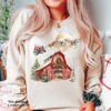 vintage cow christmas sweatshirt funny country holiday sweater with santa cows design for farm lovers and christmas celebrations vh8rc