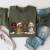 vintage dachshund christmas sweatshirt for dog lovers comfortable crewneck sweater featuring cute dachshund design peqym