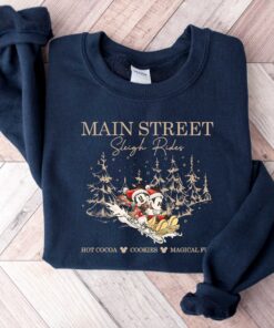 vintage disney christmas shirt featuring retro mickey and minnie sleigh rides design for holiday celebrations ou5lm scaled