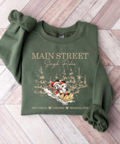 vintage disney christmas shirt featuring retro mickey and minnie sleigh rides design for holiday celebrations vxc2z scaled