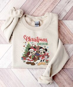 vintage disney christmas sweatshirt featuring retro mickey and minnie on main street sleigh rides for festive holiday style n1acv scaled