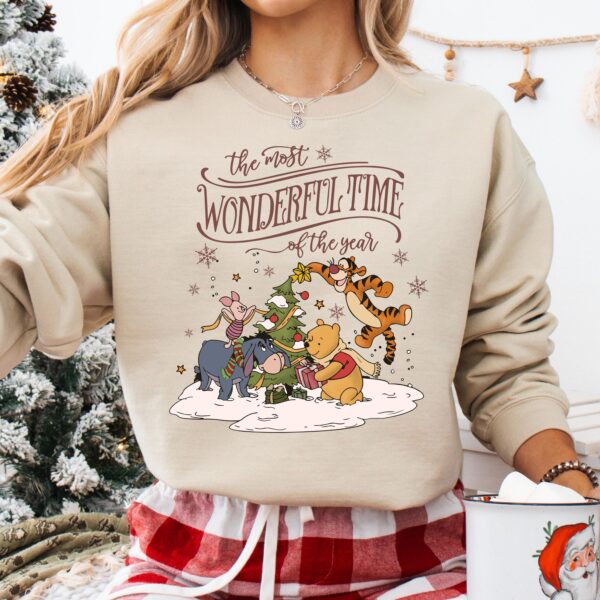 vintage disney christmas sweatshirt featuring winnie the pooh and friends with a festive christmas tree design for holiday celebrations vjwym scaled