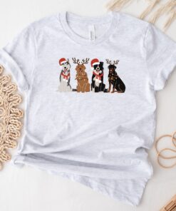 vintage dog christmas shirt for dog lovers funny graphic tee with holiday design for women 13slm