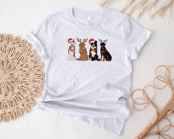 vintage dog christmas shirt for dog lovers funny graphic tee with holiday design for women 13slm