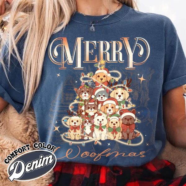 vintage dog christmas shirt for dog moms featuring family and pet design comfortable holiday apparel for dog lovers wacsw