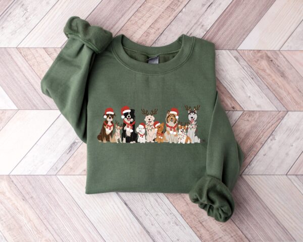 vintage dog christmas sweater for dog lovers funny sweatshirt with holiday design ideal for dog moms and festive celebrations laup0