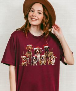 vintage dog christmas t shirt for dog owners funny retro holiday tee for dog moms and dads unique christmas shirt kjpwk