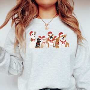 vintage dog lover christmas sweatshirt for dog moms and owners featuring a fun design for holiday celebrations pbyfa