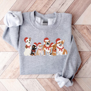 vintage dog lover christmas sweatshirt for dog moms and owners featuring a fun design for holiday celebrations wbub1