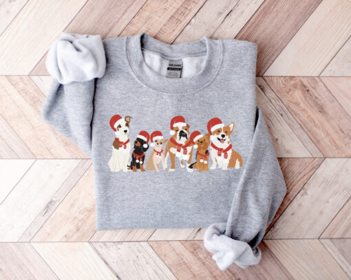 vintage dog lover christmas sweatshirt for dog moms and owners featuring a fun design for holiday celebrations wbub1