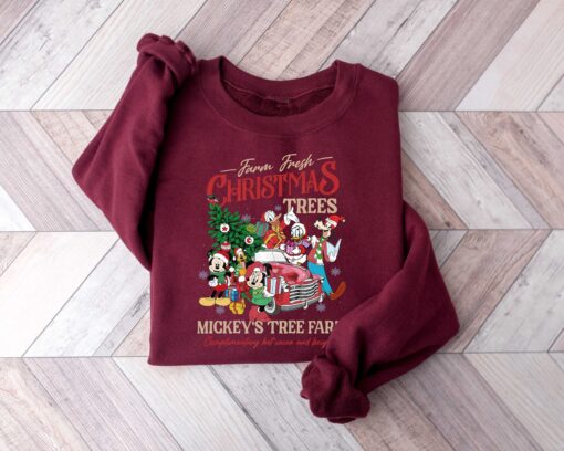 vintage farm fresh shirt featuring mickey tree design for disneyland holiday celebrations comfortable sweatshirt for christmas events b91kq scaled