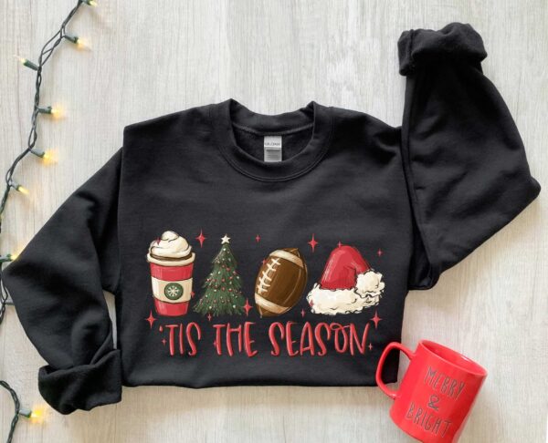 vintage football sweatshirt for winter with this is the season design for football lovers and christmas enthusiasts btllu scaled