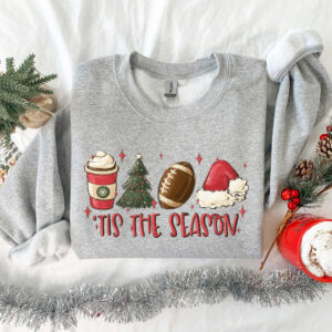 vintage football sweatshirt for winter with this is the season design for football lovers and christmas enthusiasts esaxq scaled