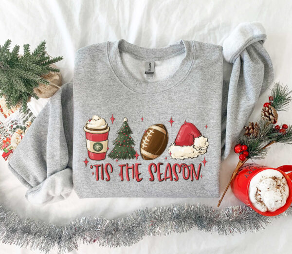 vintage football sweatshirt for winter with this is the season design for football lovers and christmas enthusiasts esaxq scaled