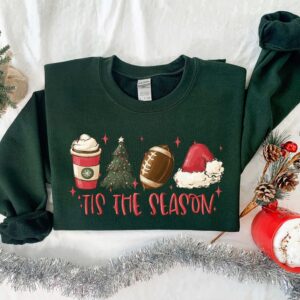 vintage football sweatshirt for winter with this is the season design for football lovers and christmas enthusiasts yhqdn scaled