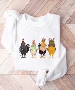 vintage funny chicken christmas t shirt with christmas lights design for chicken lovers and farmers 5cs3k scaled