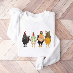 vintage funny chicken christmas t shirt with christmas lights design for chicken lovers and farmers 5cs3k scaled