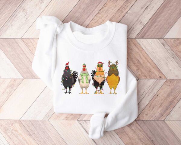 vintage funny chicken christmas t shirt with christmas lights design for chicken lovers and farmers 5cs3k scaled